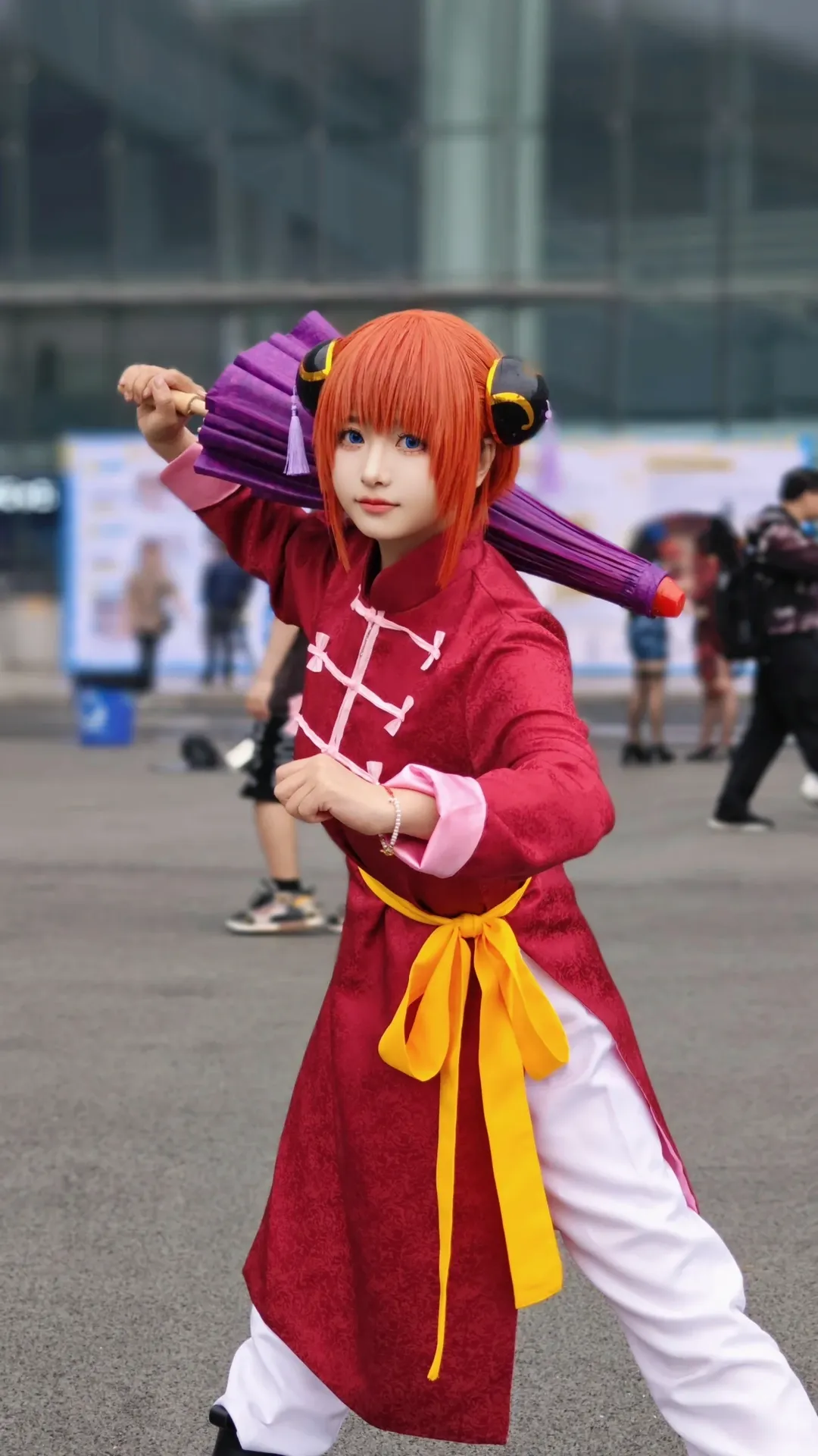 场照动作, 神乐cos, 银魂, 漫展拍照, cosplay姿势 - 第3张