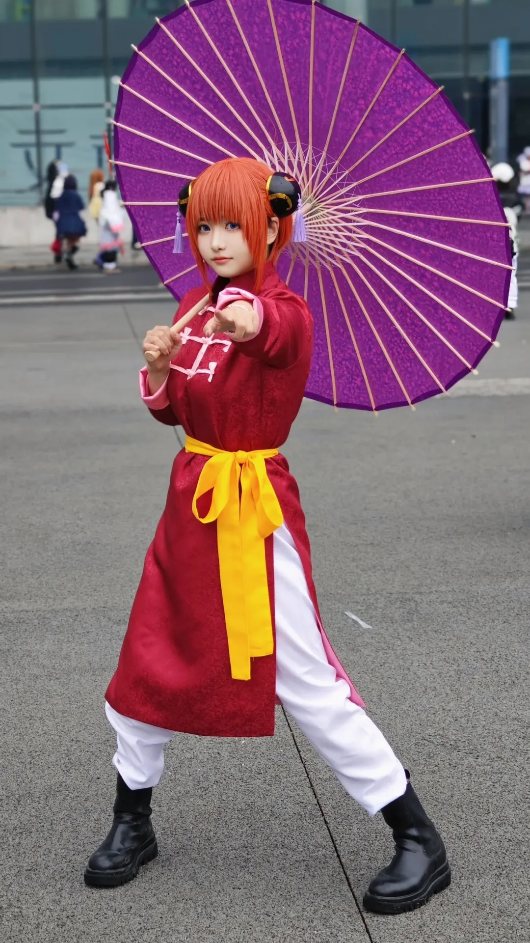 场照动作, 神乐cos, 银魂, 漫展拍照, cosplay姿势 - 第4张
