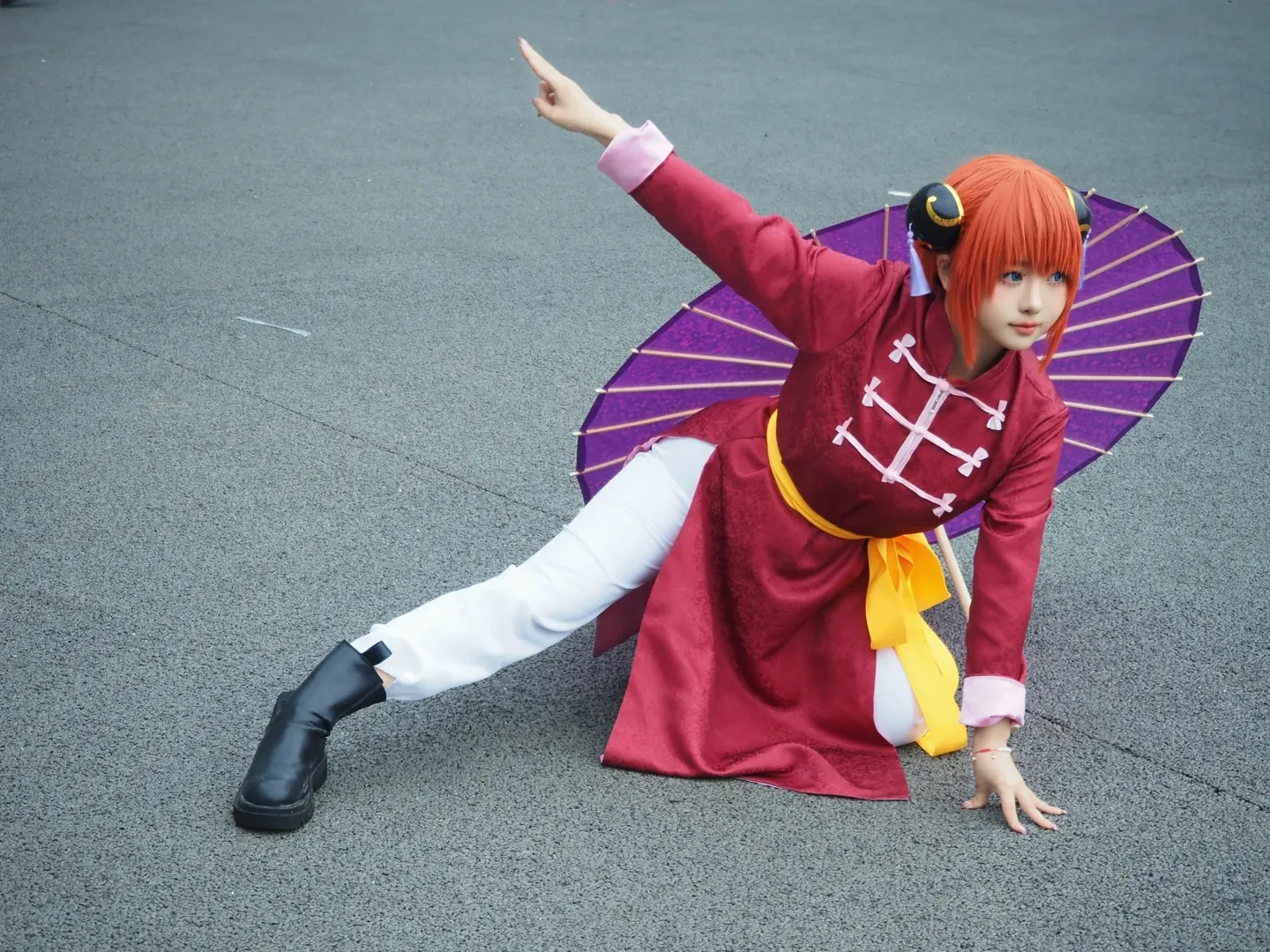 场照动作, 神乐cos, 银魂, 漫展拍照, cosplay姿势 - 第5张