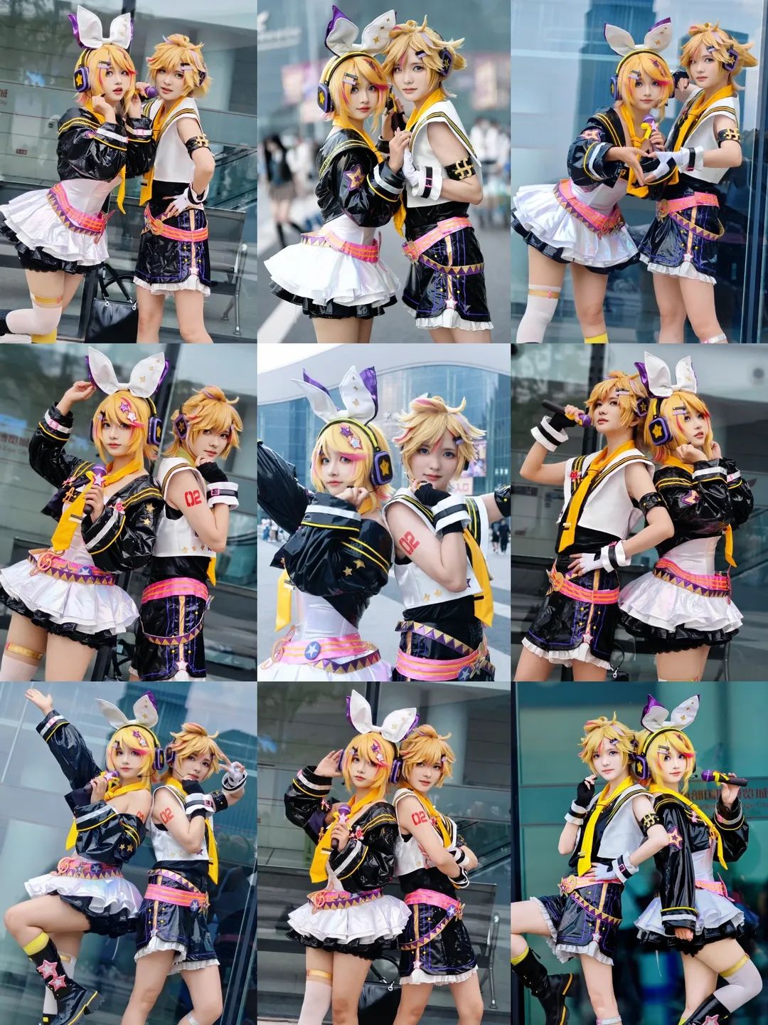 アニメイベントのコスプレ, イベント撮影ポーズ参考, 双子コスプレ, ツーショット, イベント撮影ポーズ - 1枚目