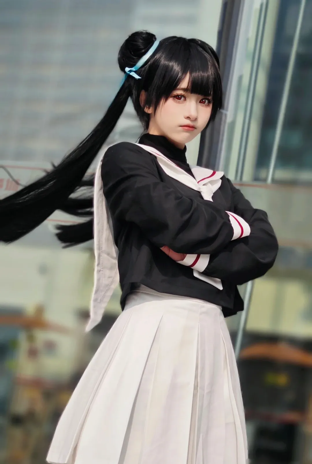 カードキャプターさくら, コスプレ撮影, 李苺鈴コスプレ, 成都アニメイベント会場写真, セーラー服 - 1枚目