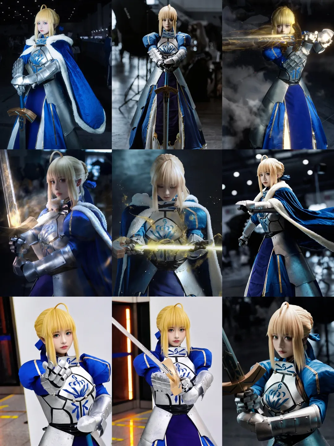 漫展返图, 阿尔托莉雅cos, Fate, cosplay摄影, 场照姿势 - 第1张