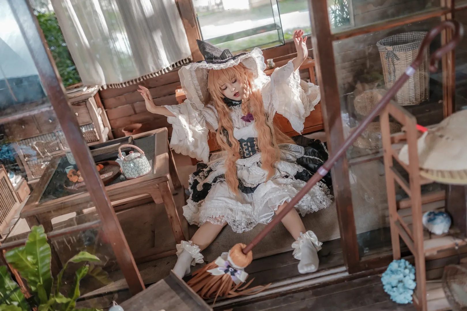 东方project, 魔理沙cos, 洛丽塔穿搭, 复古写真, 二设魔理沙