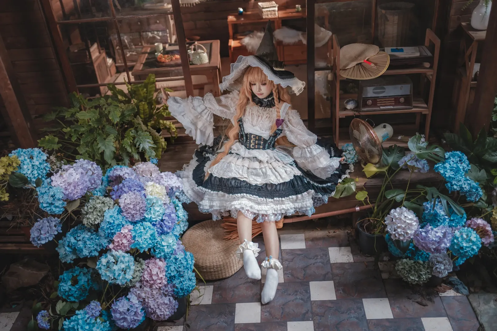 東方Project, 魔理沙コスプレ, ロリータファッション, レトロな写真, 二次設定魔理沙 - 2枚目