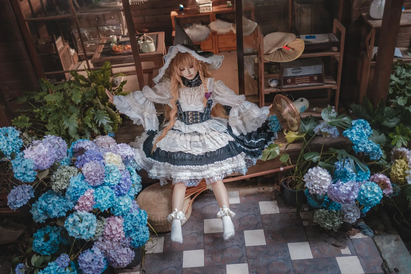 東方Project, 魔理沙コスプレ, ロリータファッション, レトロな写真, 二次設定魔理沙 - 3枚目