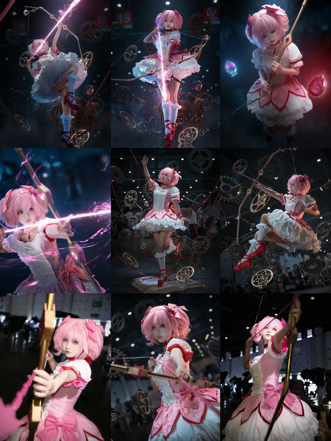 鹿目圆cos, 魔法少女小圆, 漫展摄影, 场照动作参考, cosplay教程 - 第1张