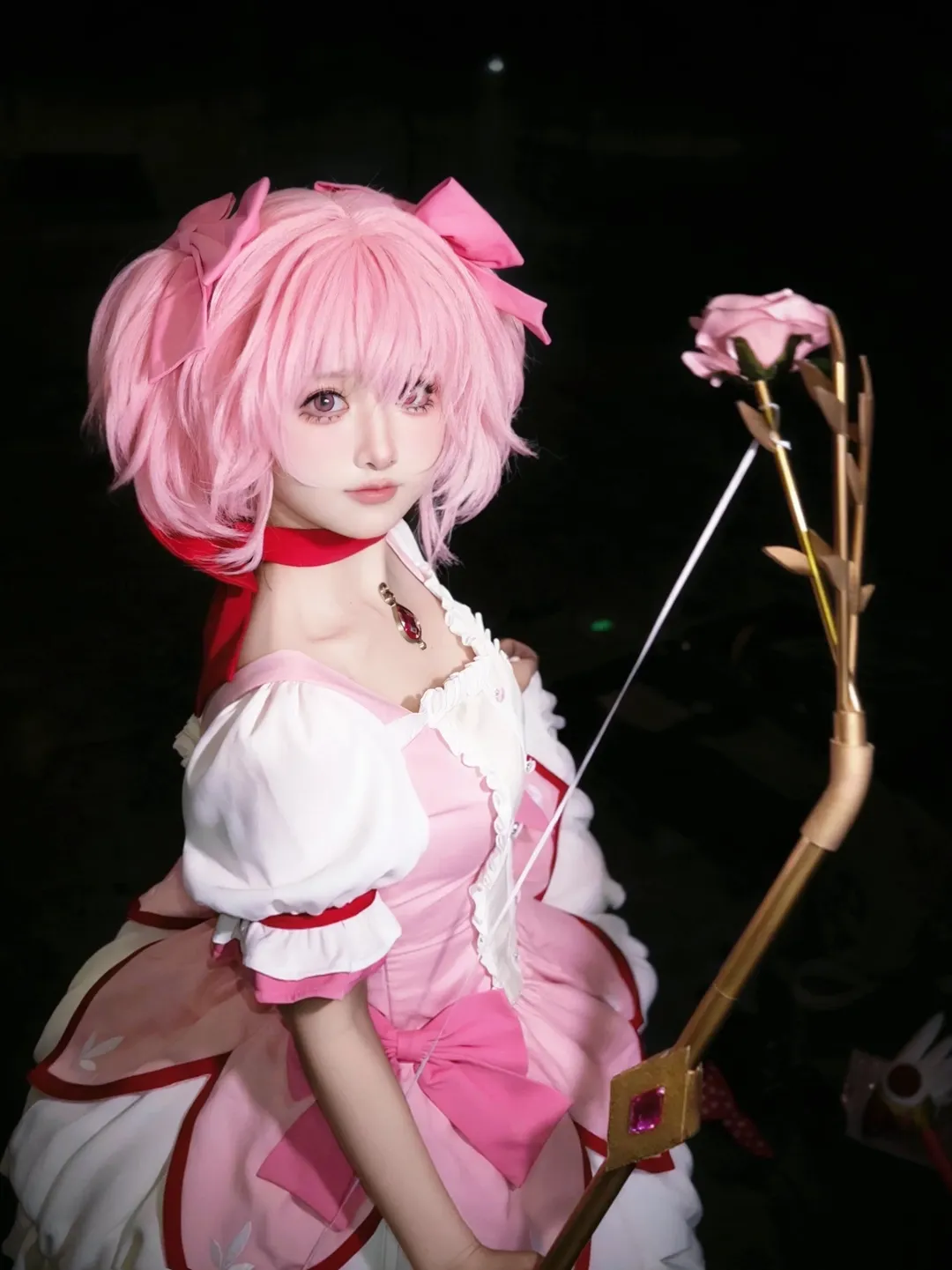 鹿目圆cos, 魔法少女小圆, 漫展摄影, 场照动作参考, cosplay教程 - 第10张