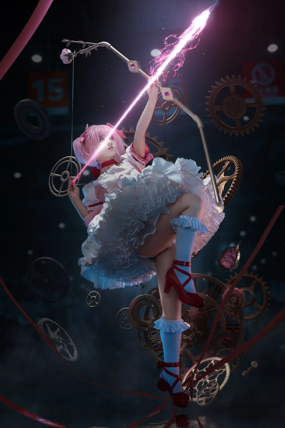 鹿目圆cos, 魔法少女小圆, 漫展摄影, 场照动作参考, cosplay教程 - 第3张