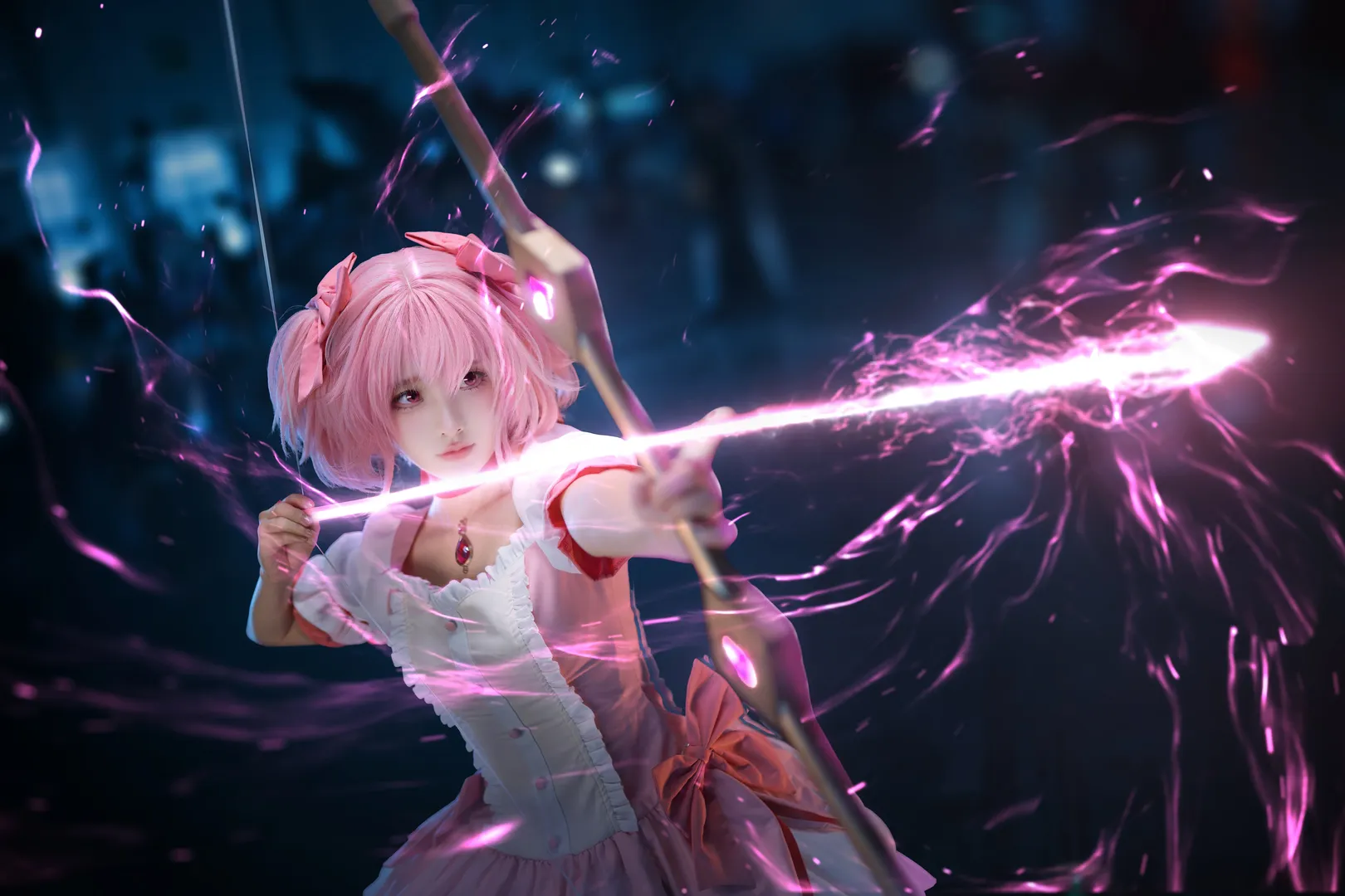 鹿目圆cos, 魔法少女小圆, 漫展摄影, 场照动作参考, cosplay教程 - 第4张