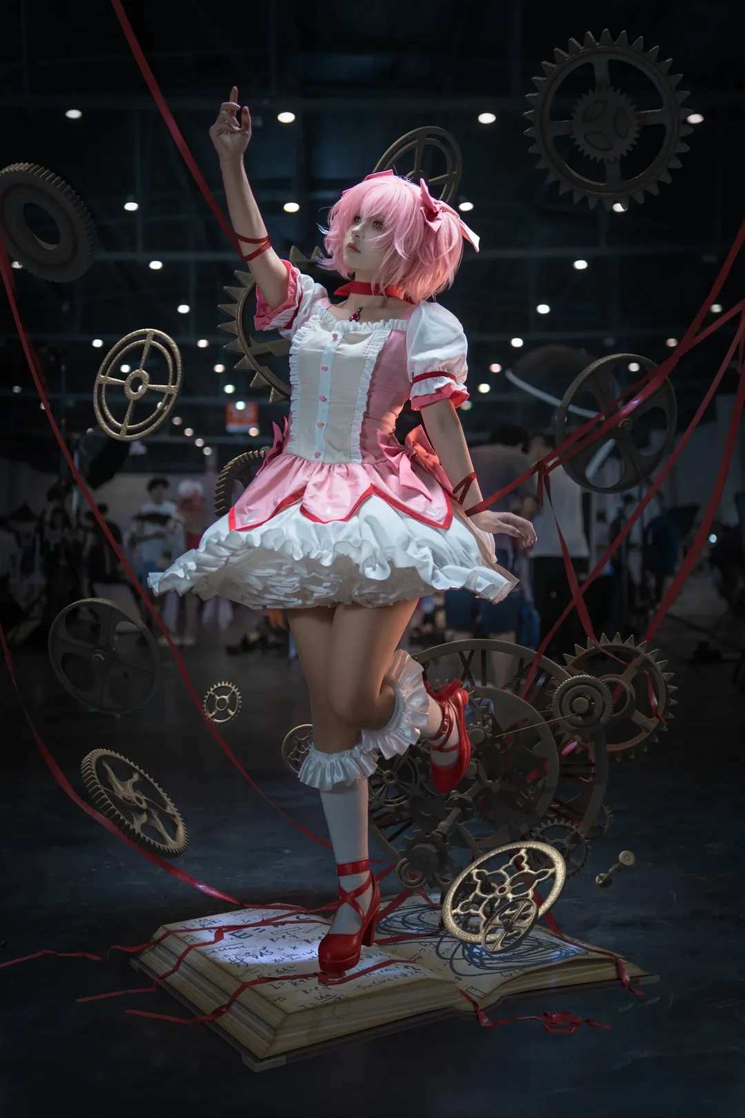 鹿目圆cos, 魔法少女小圆, 漫展摄影, 场照动作参考, cosplay教程 - 第5张