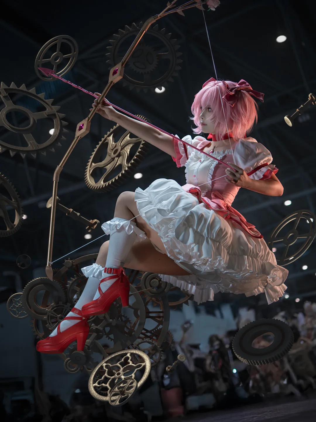 鹿目圆cos, 魔法少女小圆, 漫展摄影, 场照动作参考, cosplay教程