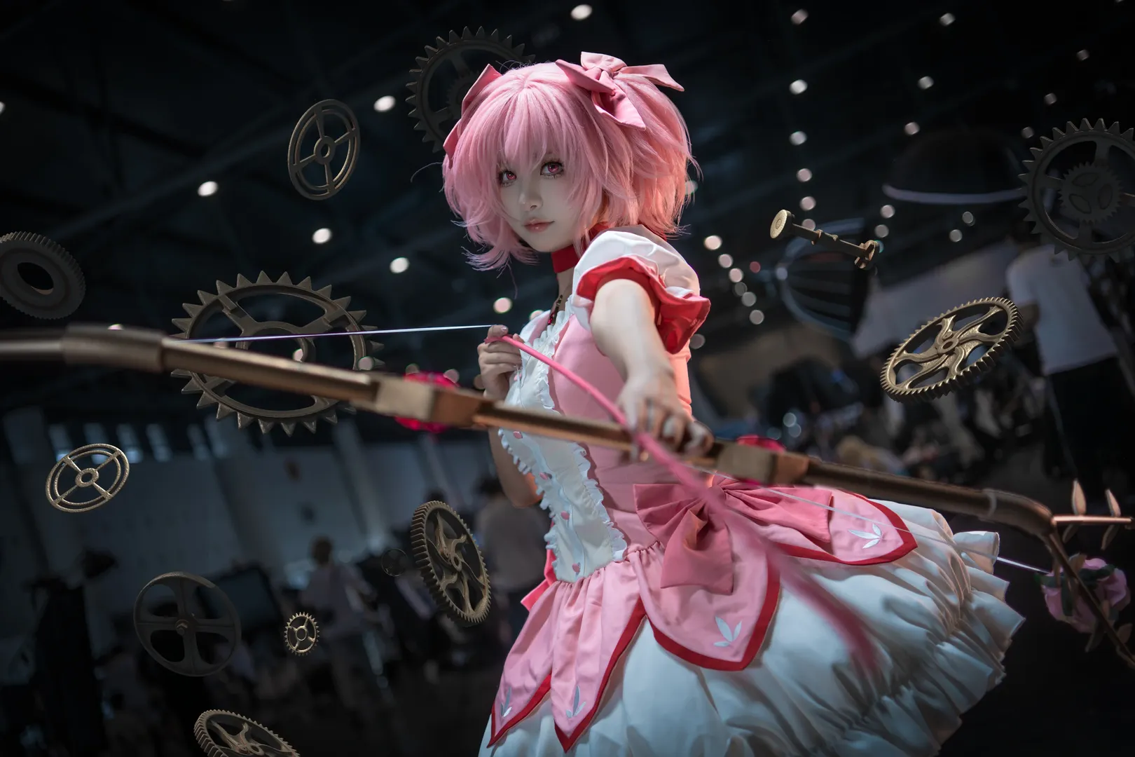鹿目圆cos, 魔法少女小圆, 漫展摄影, 场照动作参考, cosplay教程 - 第7张