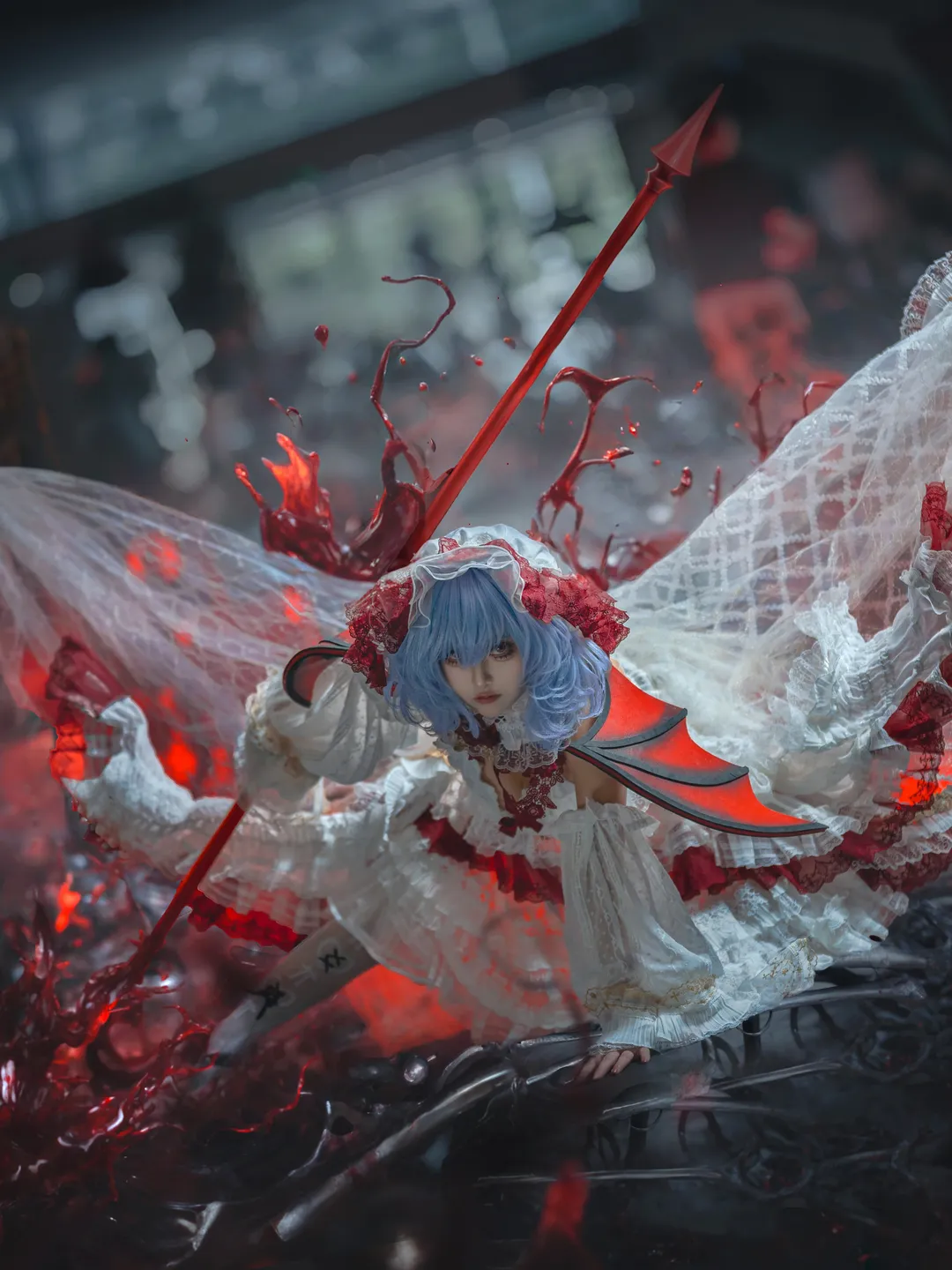 东方project, 漫展返图, 蕾米莉亚斯卡雷特cos, 吸血鬼cosplay, 哥特风摄影 - 第1张