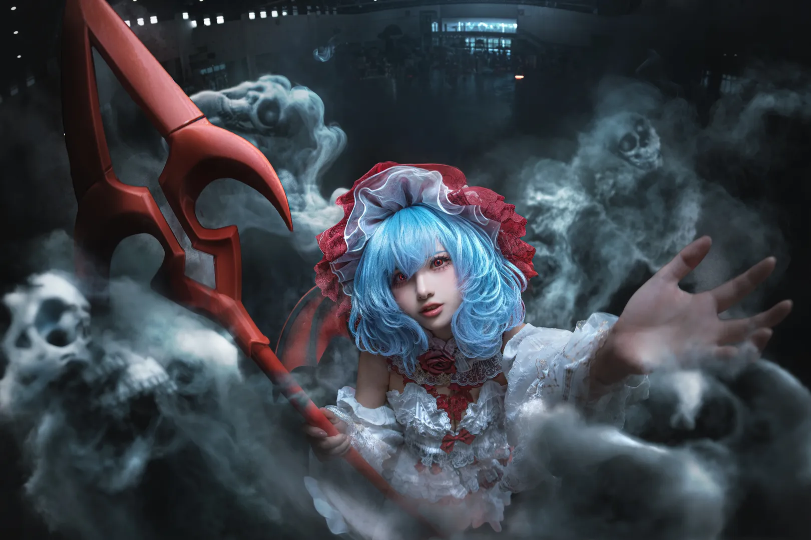 东方project, 漫展返图, 蕾米莉亚斯卡雷特cos, 吸血鬼cosplay, 哥特风摄影 - 第3张