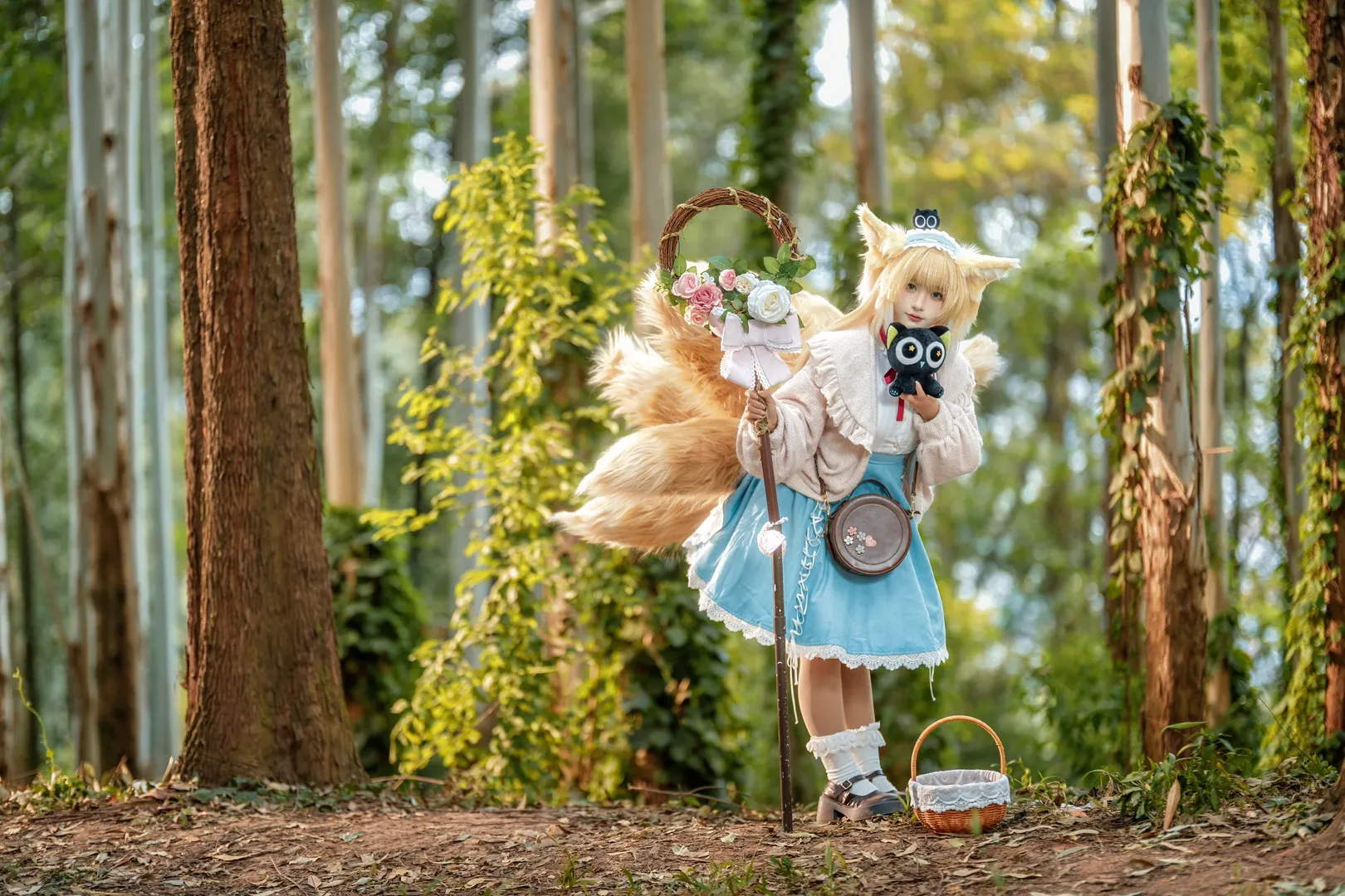 明日方舟, 铃兰cos, 春之颂, 森林写真, 九尾狐cosplay - 第4张