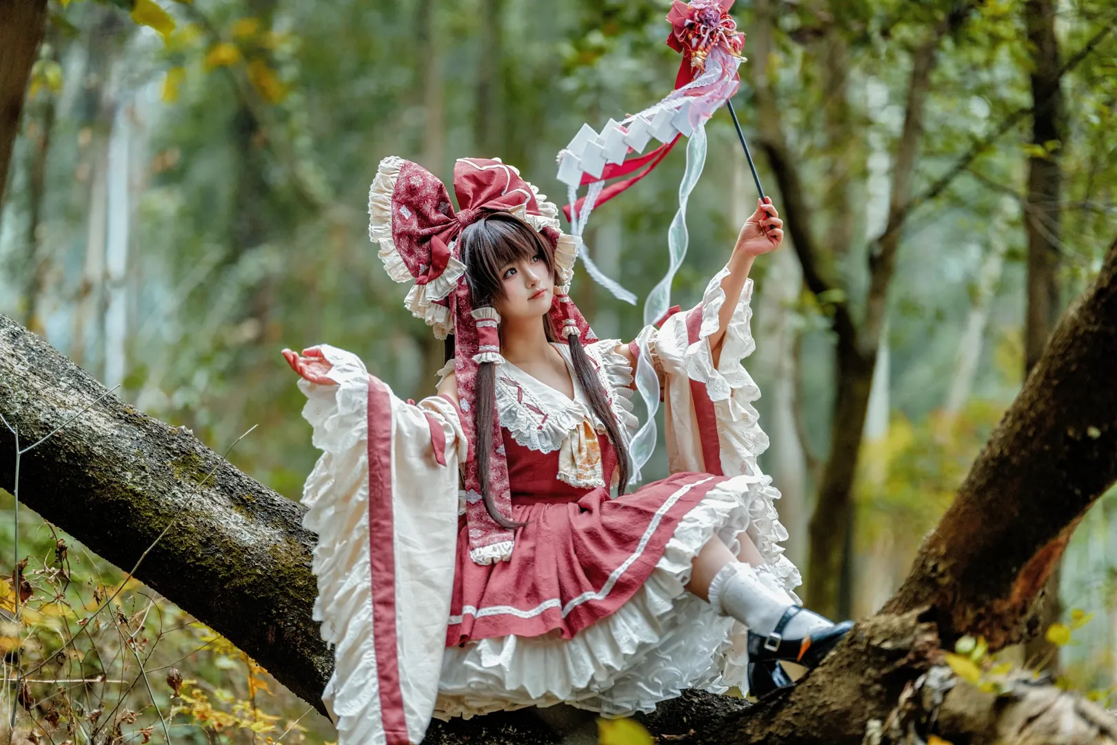 博丽灵梦cos, 东方Project, 幻想乡, 二设, cosplay摄影 - 第6张