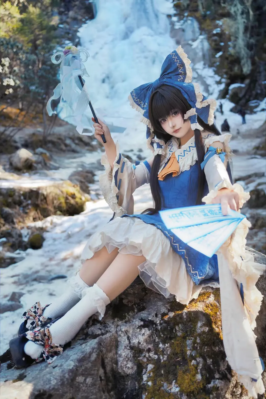 cosplay, 二次元摄影, 博丽灵梦cos, 东方project, 雪地cosplay