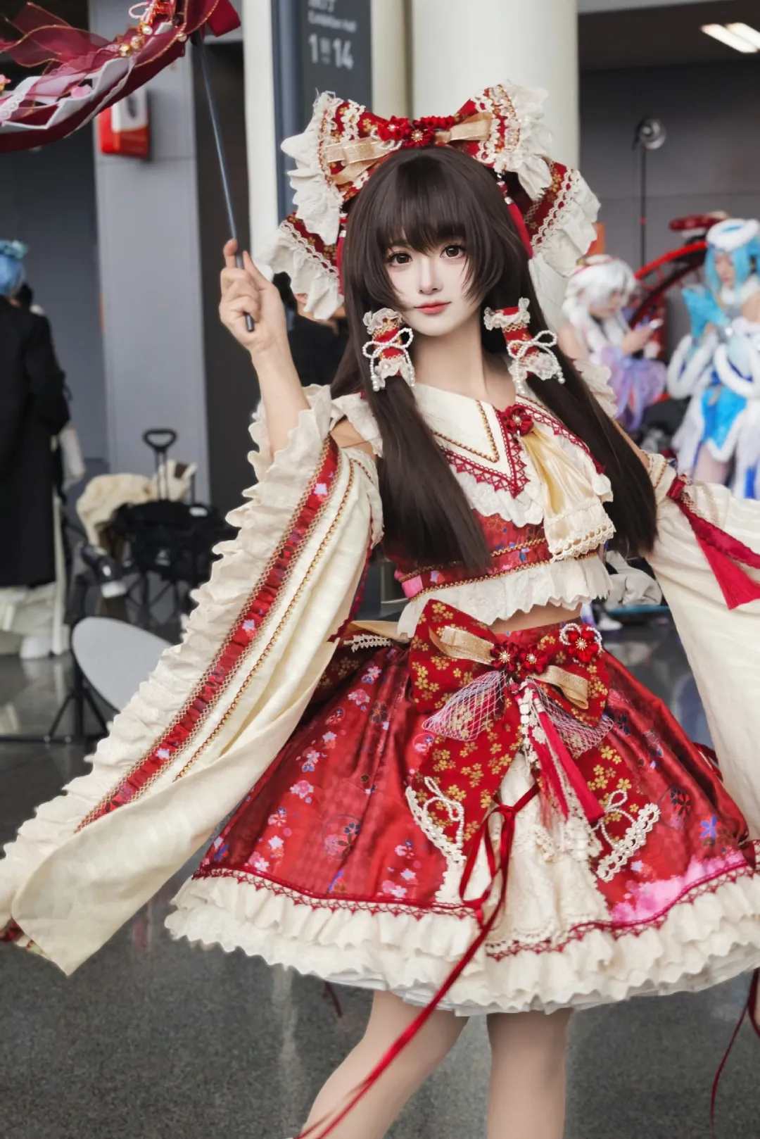 博丽灵梦cos, 东方project, 东方二设, 漫展日常, cosplay摄影 - 第1张