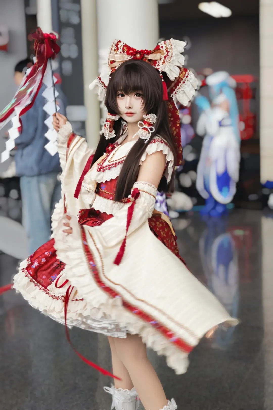 博丽灵梦cos, 东方project, 东方二设, 漫展日常, cosplay摄影 - 第4张