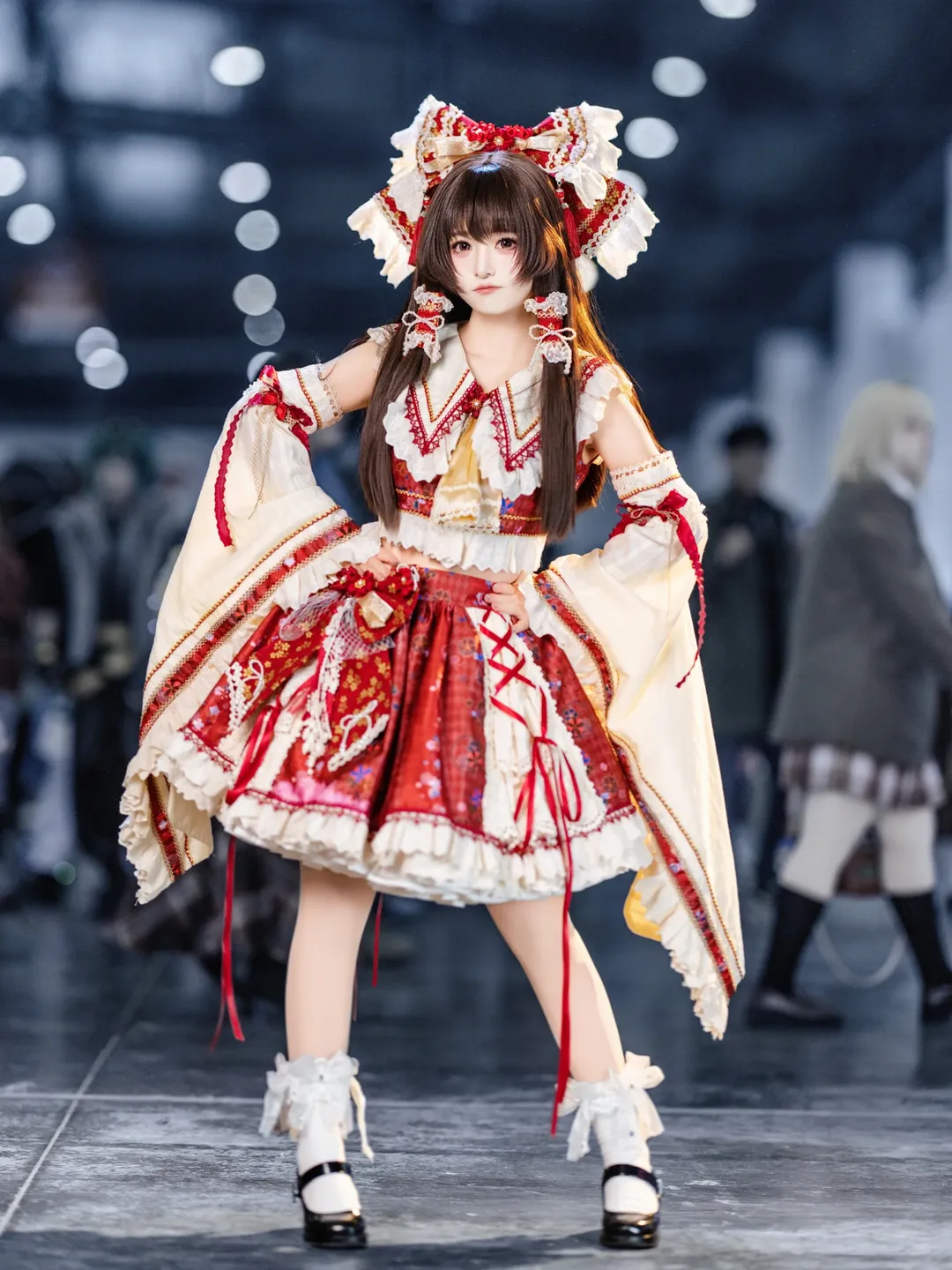 博丽灵梦cos, 东方project, 世界线漫展, cosplay返图, 和风洛丽塔