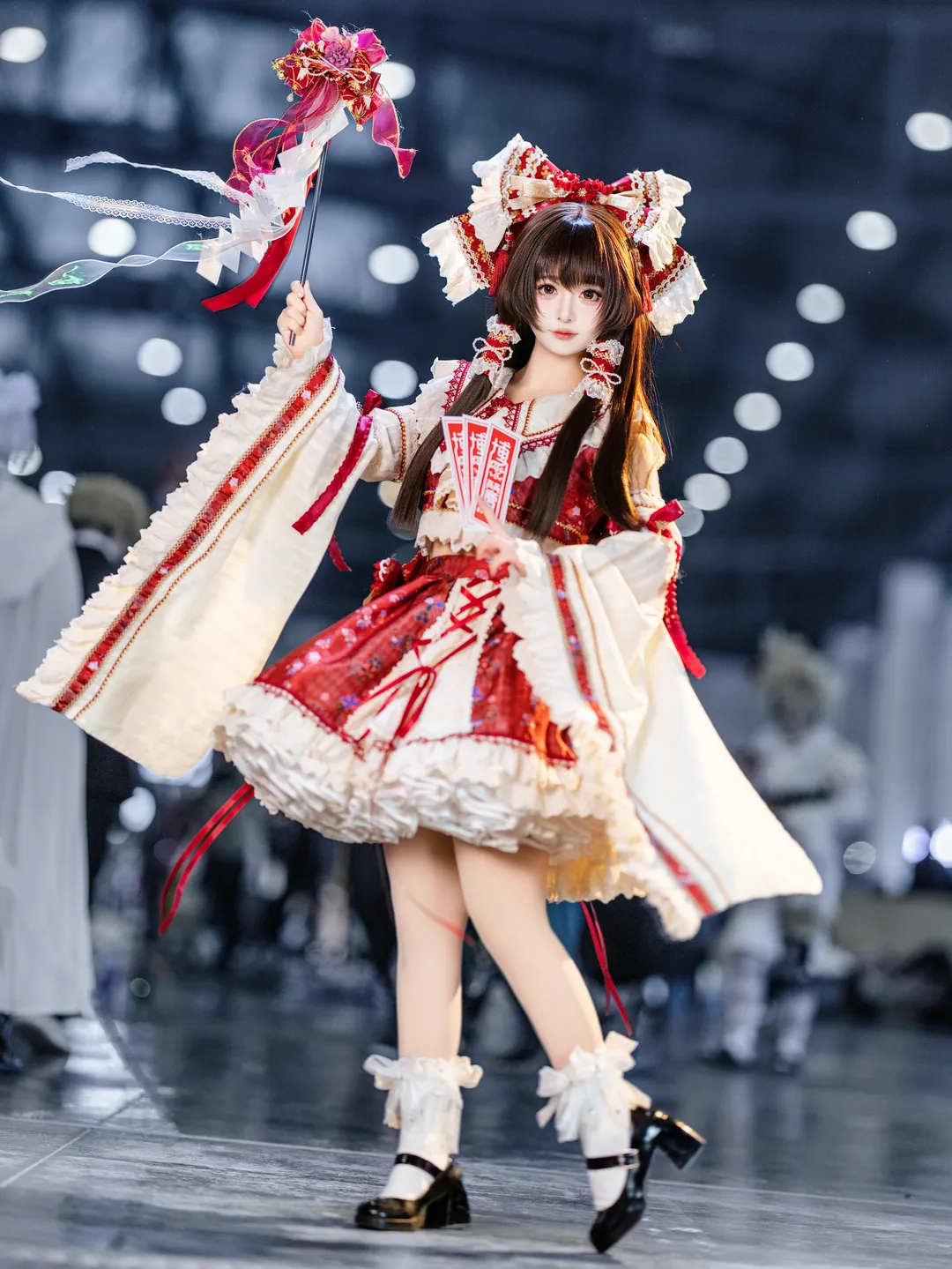 博丽灵梦cos, 东方project, 世界线漫展, cosplay返图, 和风洛丽塔 - 第3张