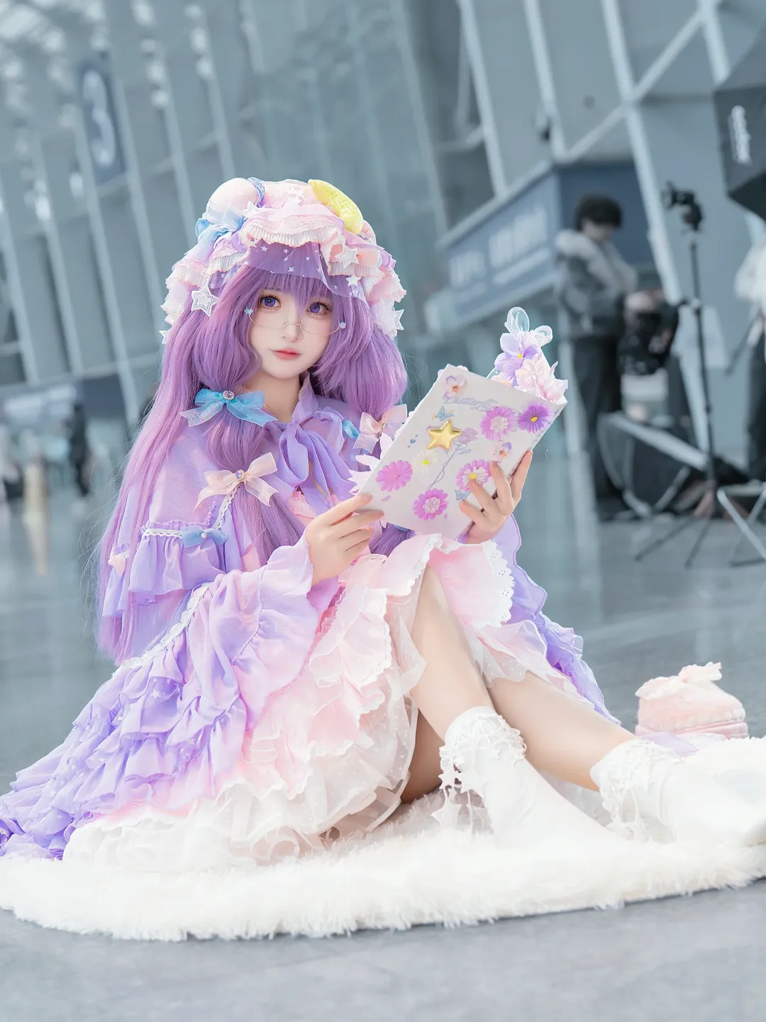東方project, 漫展返圖, 帕秋莉cos, cosplay攝影, 洛麗塔穿搭 - 第1張