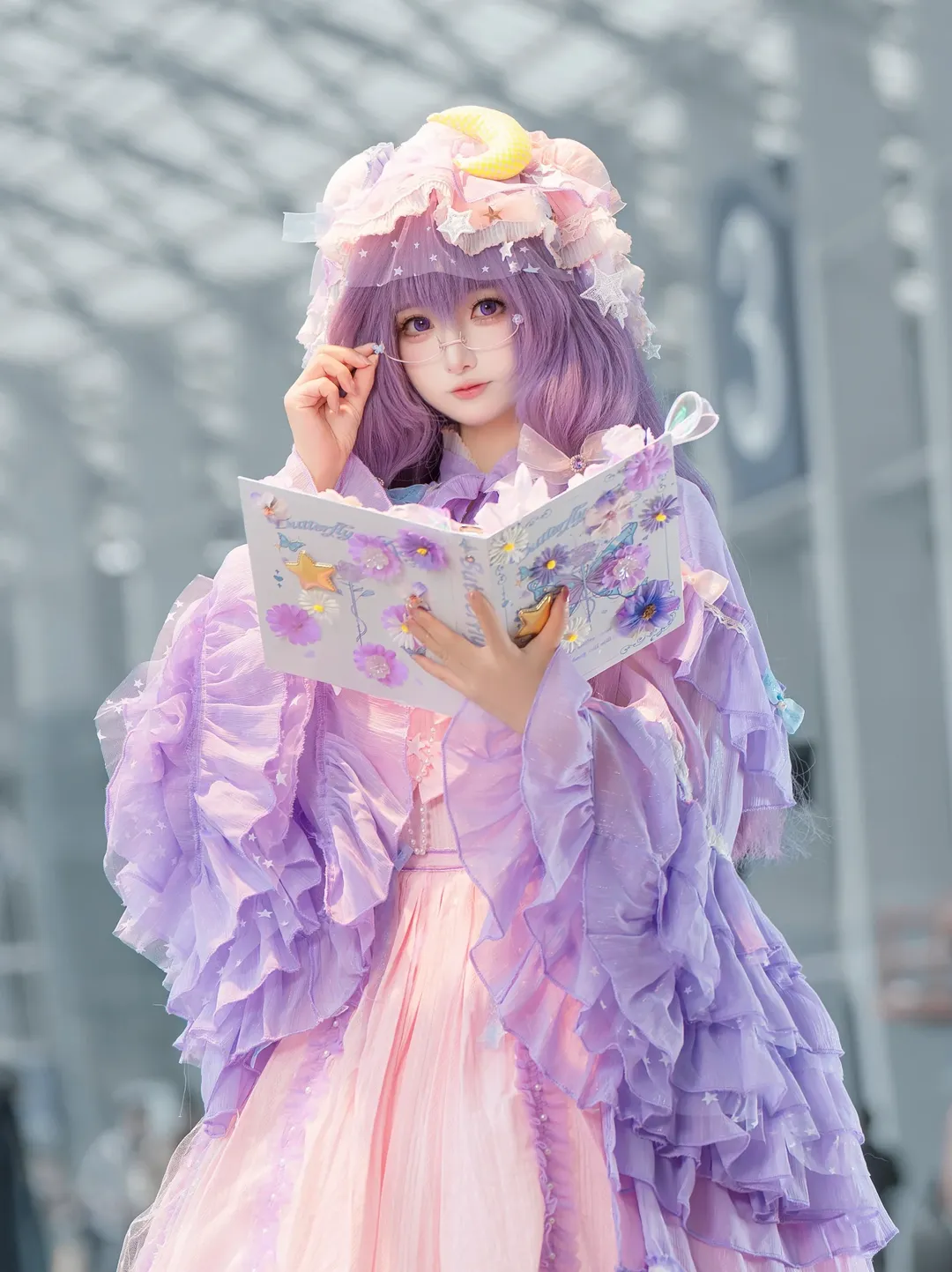 東方project, 漫展返圖, 帕秋莉cos, cosplay攝影, 洛麗塔穿搭 - 第3張