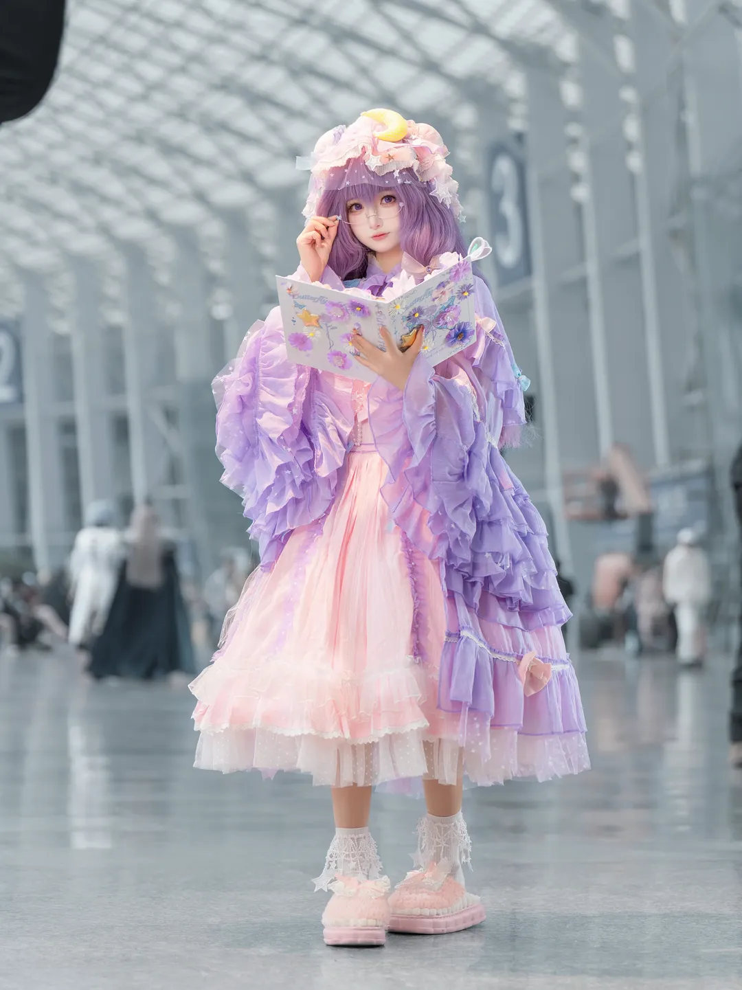 东方project, 漫展返图, 帕秋莉cos, cosplay摄影, 洛丽塔穿搭