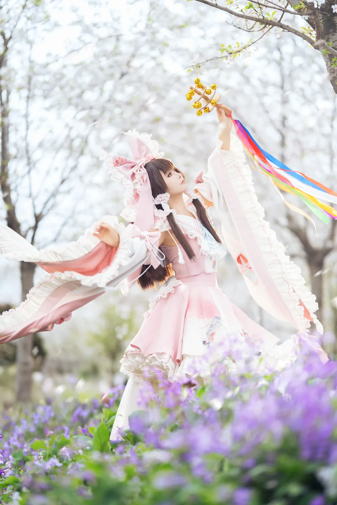 博麗霊夢コスプレ, 東方Project, 東方二次設定, 巫女服, 桜 コスプレ - 2枚目