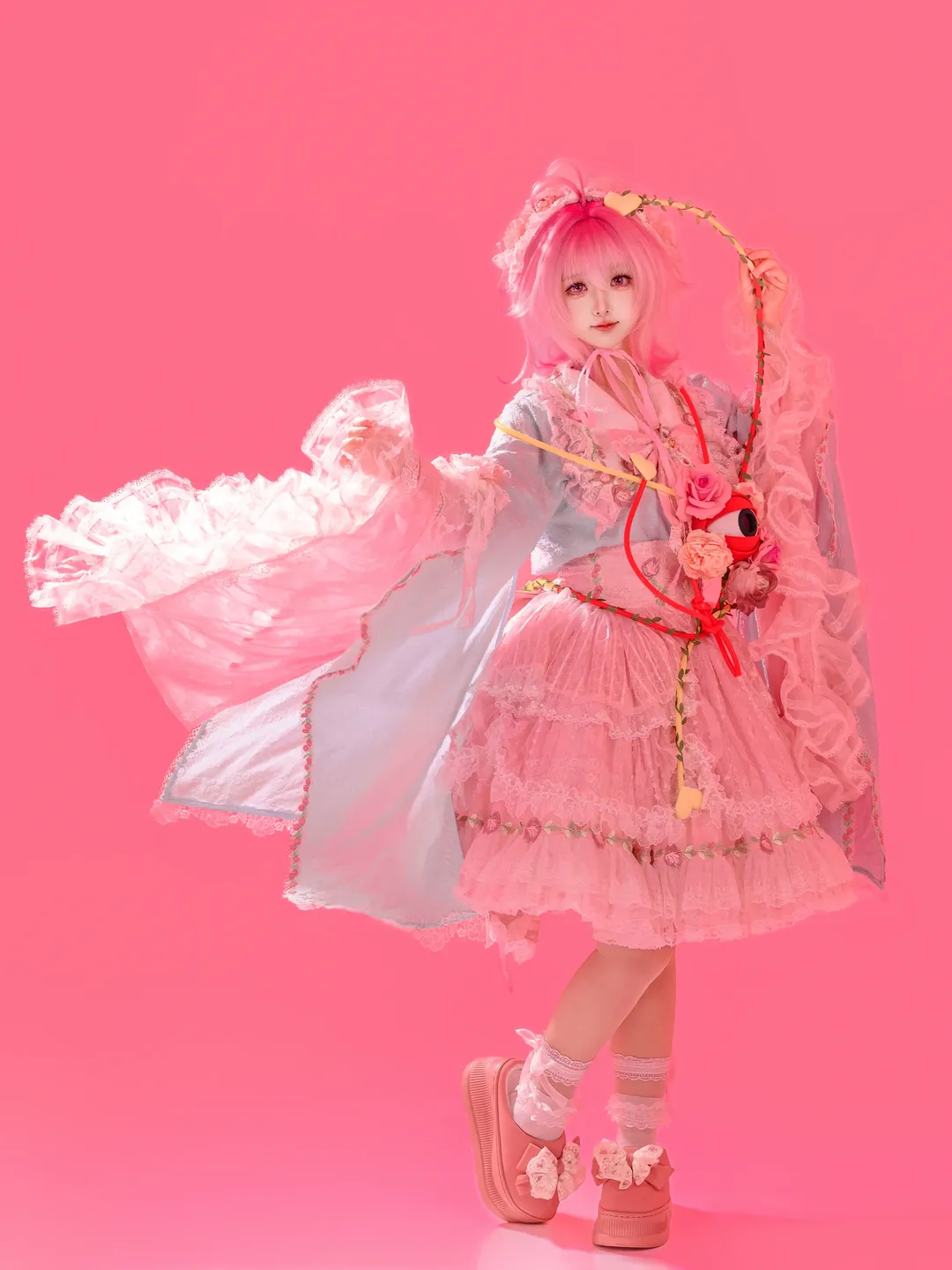 東方Project, 古明地さとり コスプレ, コスプレ撮影, ピンクのウィッグ, ロリータファッション - 1枚目