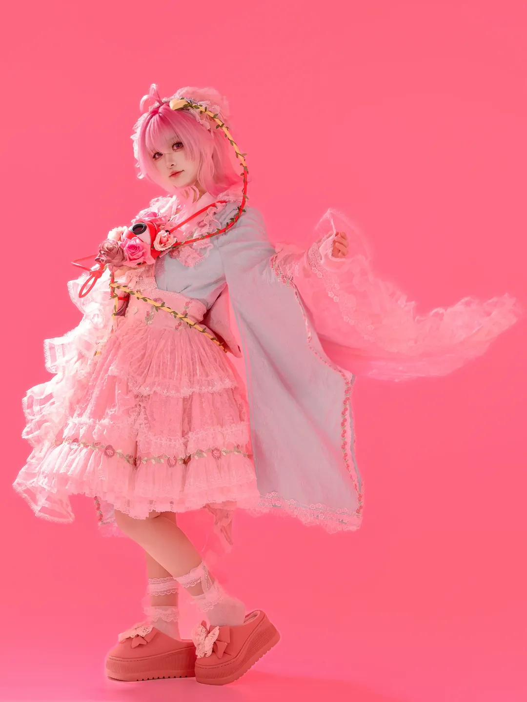 東方Project, 古明地さとり コスプレ, コスプレ撮影, ピンクのウィッグ, ロリータファッション - 2枚目