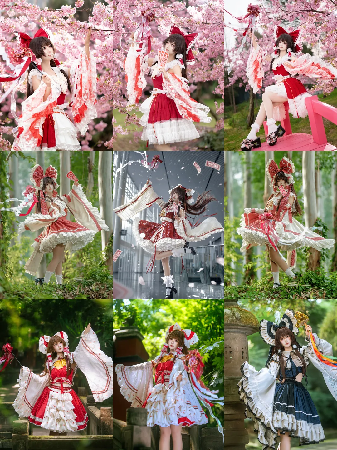 Anime-style photography, Reimu Hakurei Cosplay, Touhou Project, Cosplay pose reference, Official photoshoot - Image 1