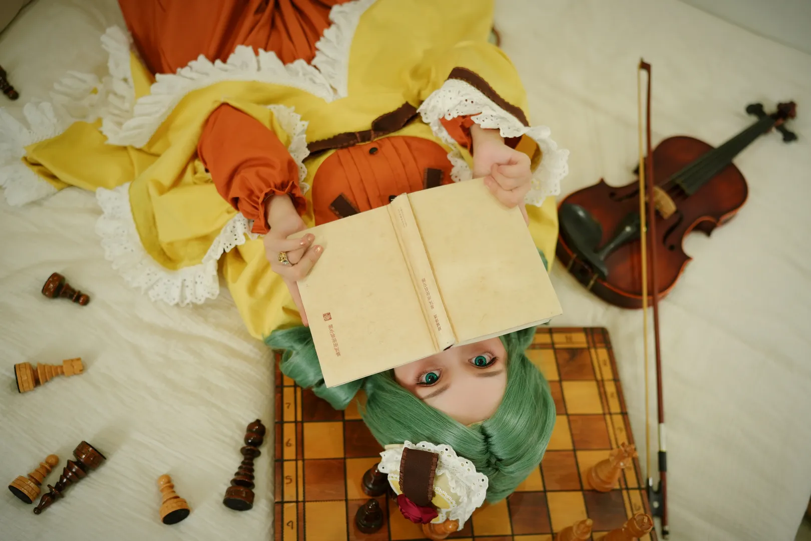 二次元cos, cosplay穿搭, 蔷薇少女, 绿发假发, 金丝雀cos - 第12张