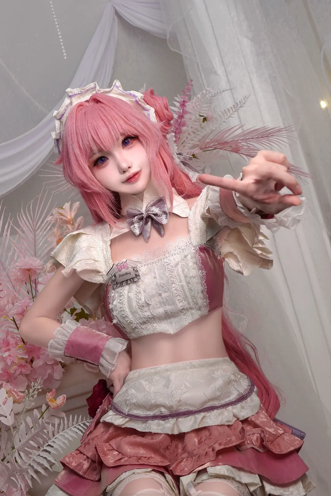 二次元摄影, 胜利女神, 粉色系cosplay, 桃乐丝cos, 圣诞布景 - 第6张