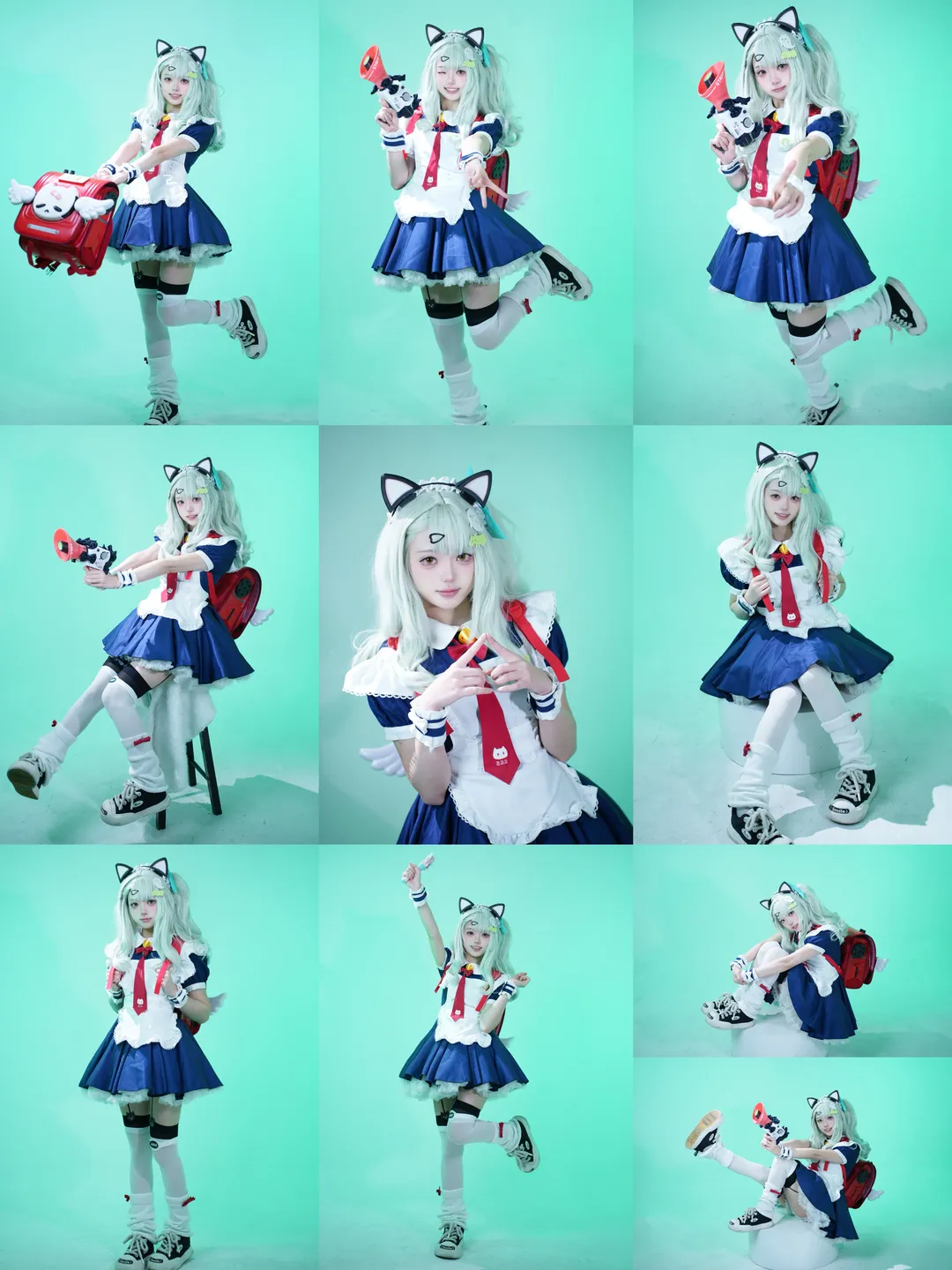 绝区零, 千夏cos, cosplay穿搭, 萌妹姿势, 扩音器道具 - 第1张