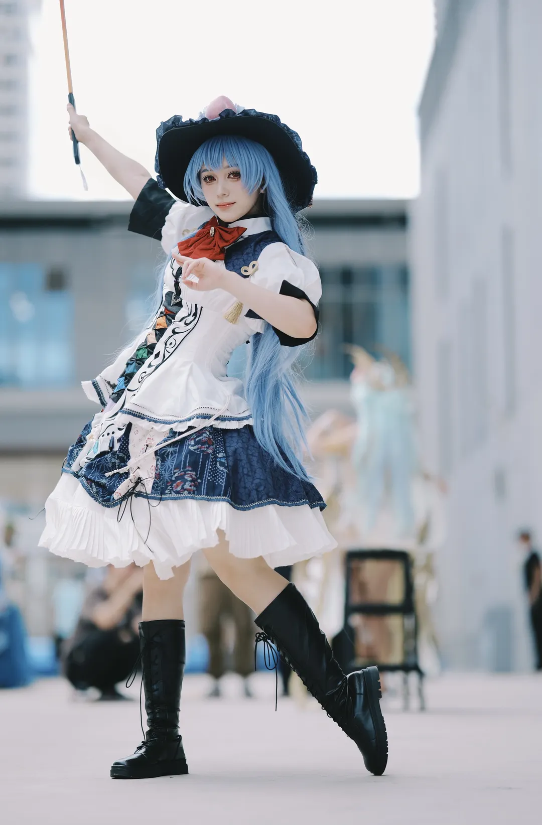 東方Project, イベント撮影, 比那名居天子 コスプレ, コスプレコーディネート, 青髪赤瞳