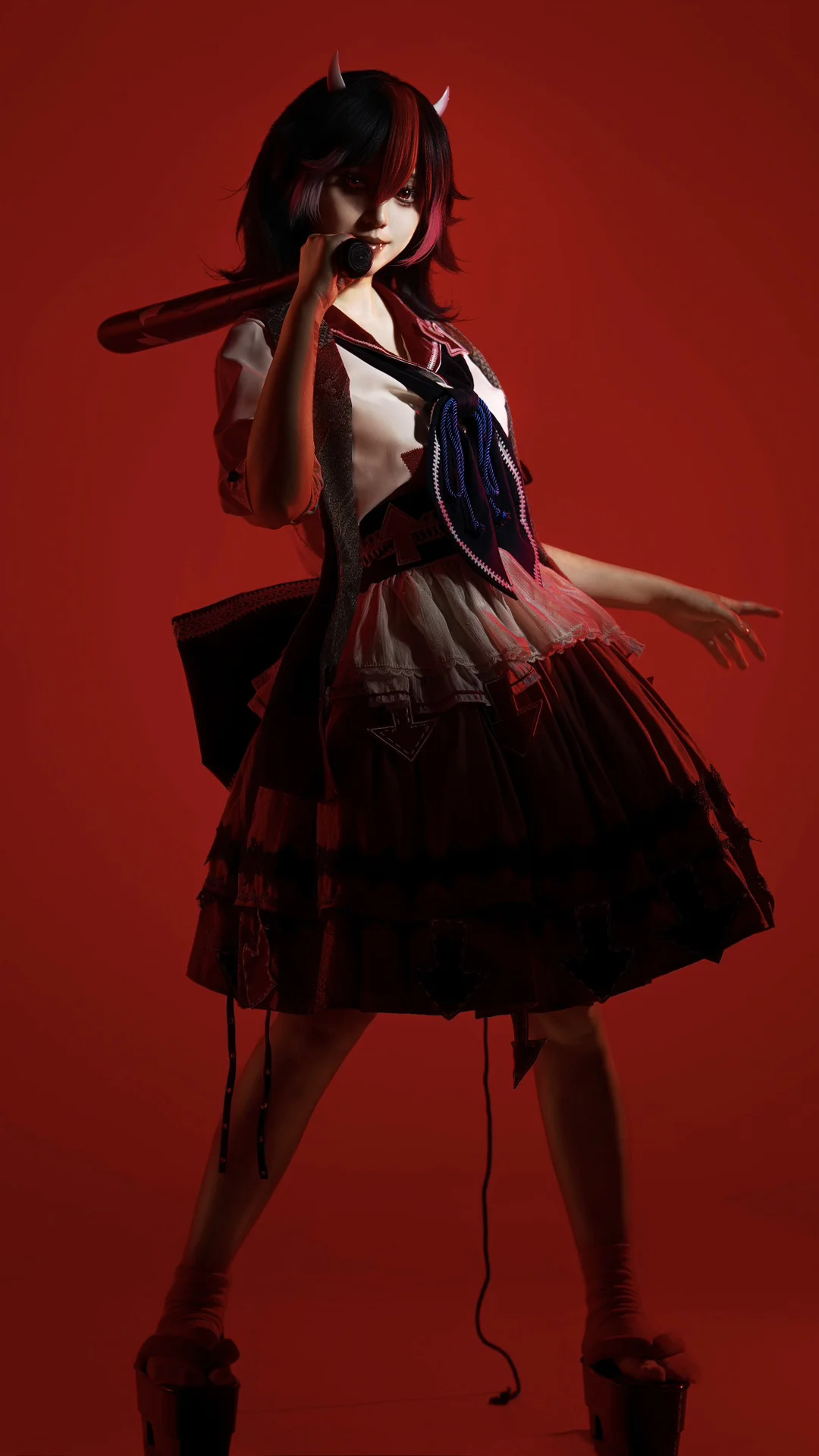 Touhou Project, Cosplay photography, Red and black color scheme, Seija Kijin cosplay, Gekokujo