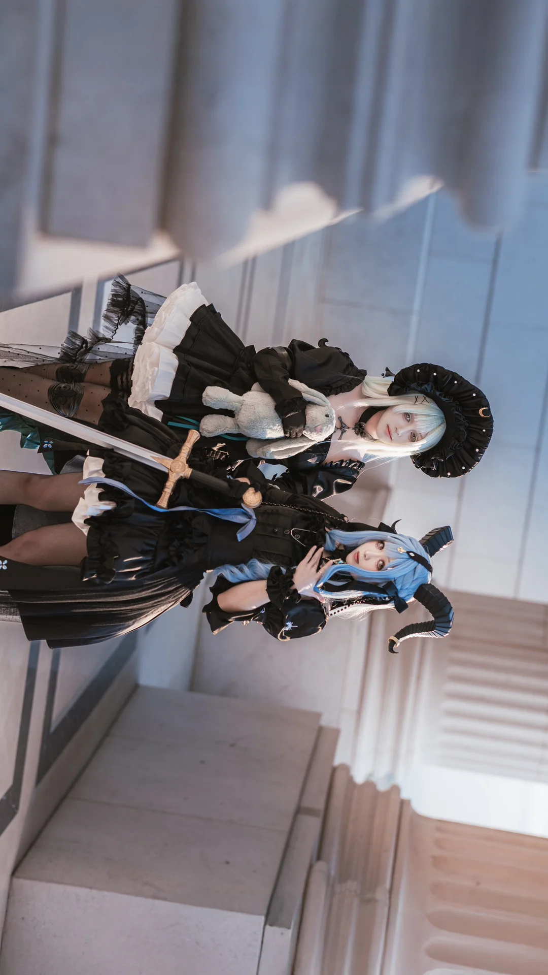 哥特风cosplay, 双人摄影, 祥睦cos, ave mujica, 厦门拍照