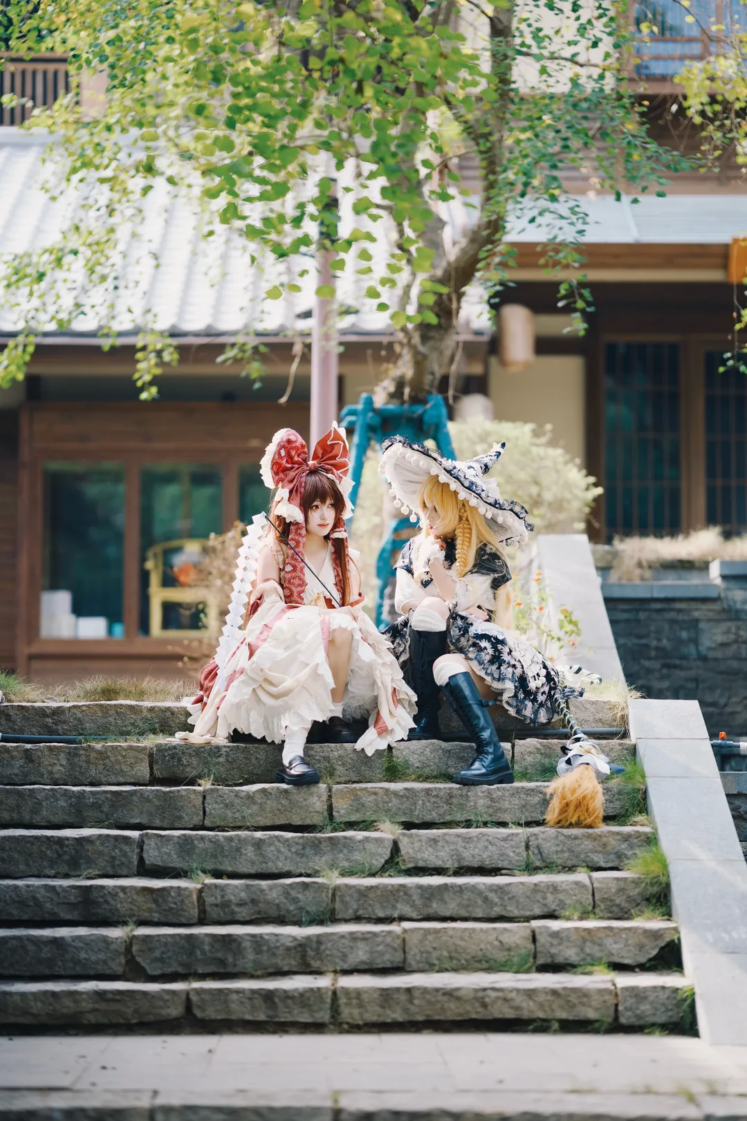 二次元摄影, 博丽灵梦cos, 东方Project, 雾雨魔理沙cos, 东方cos