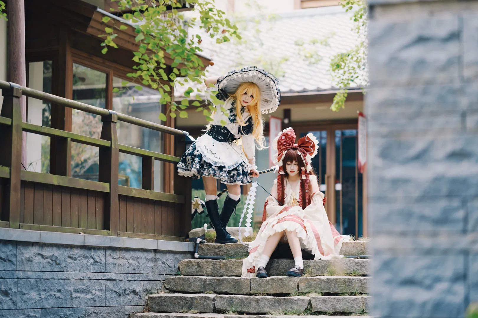 二次元撮影, 博麗霊夢コスプレ, 東方Project, 霧雨魔理沙 コスプレ, 東方コスプレ - 5枚目