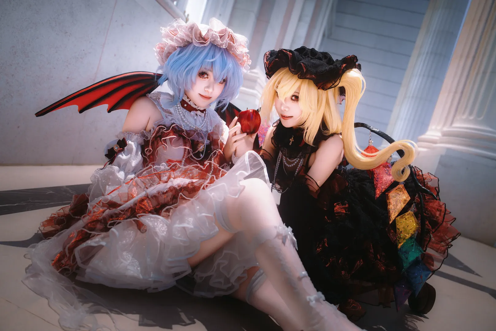 東方Project, レミリアコスプレ, フランドール・スカーレット コスプレ, ゴシック・ロリータ, 紅魔館の姉妹 - 1枚目