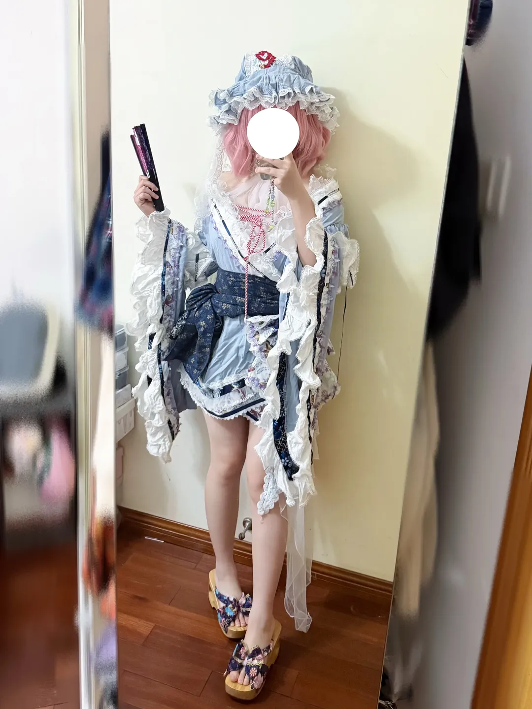 Touhou Project, Yuyuko Cosplay, Casual cosplay, Anime-style fashion, Summer dress