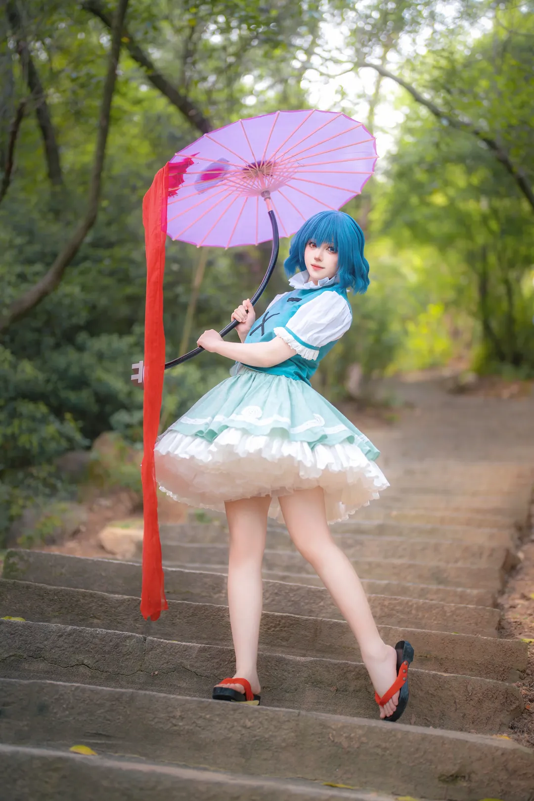東方Project, 二次元cosplay, 多多良小傘cos, 戶外人像攝影, 油紙傘少女