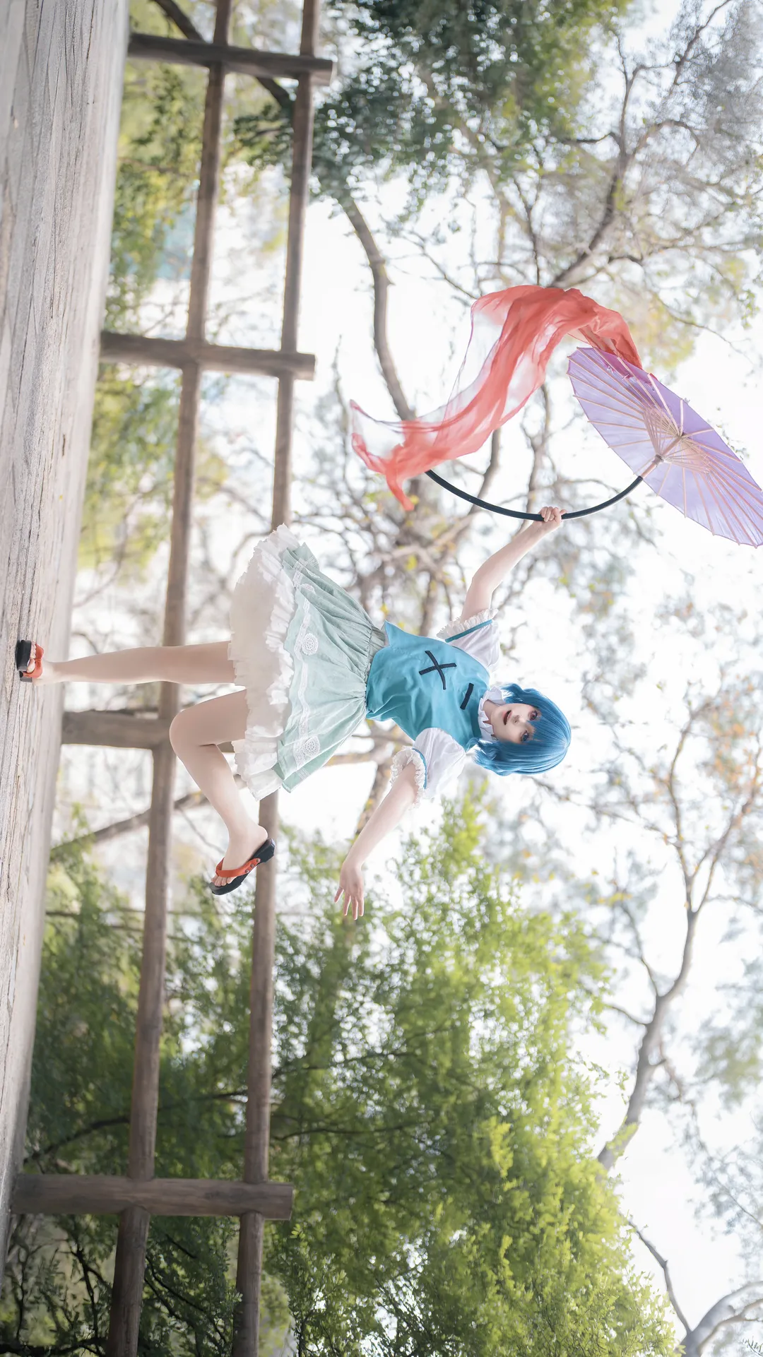 東方Project, 二次元cosplay, 多多良小傘cos, 戶外人像攝影, 油紙傘少女 - 第6張