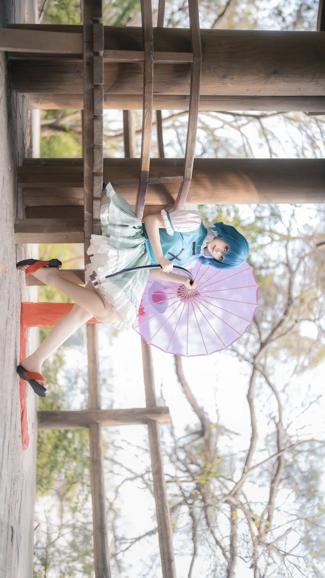 東方Project, 二次元cosplay, 多多良小傘cos, 戶外人像攝影, 油紙傘少女 - 第7張