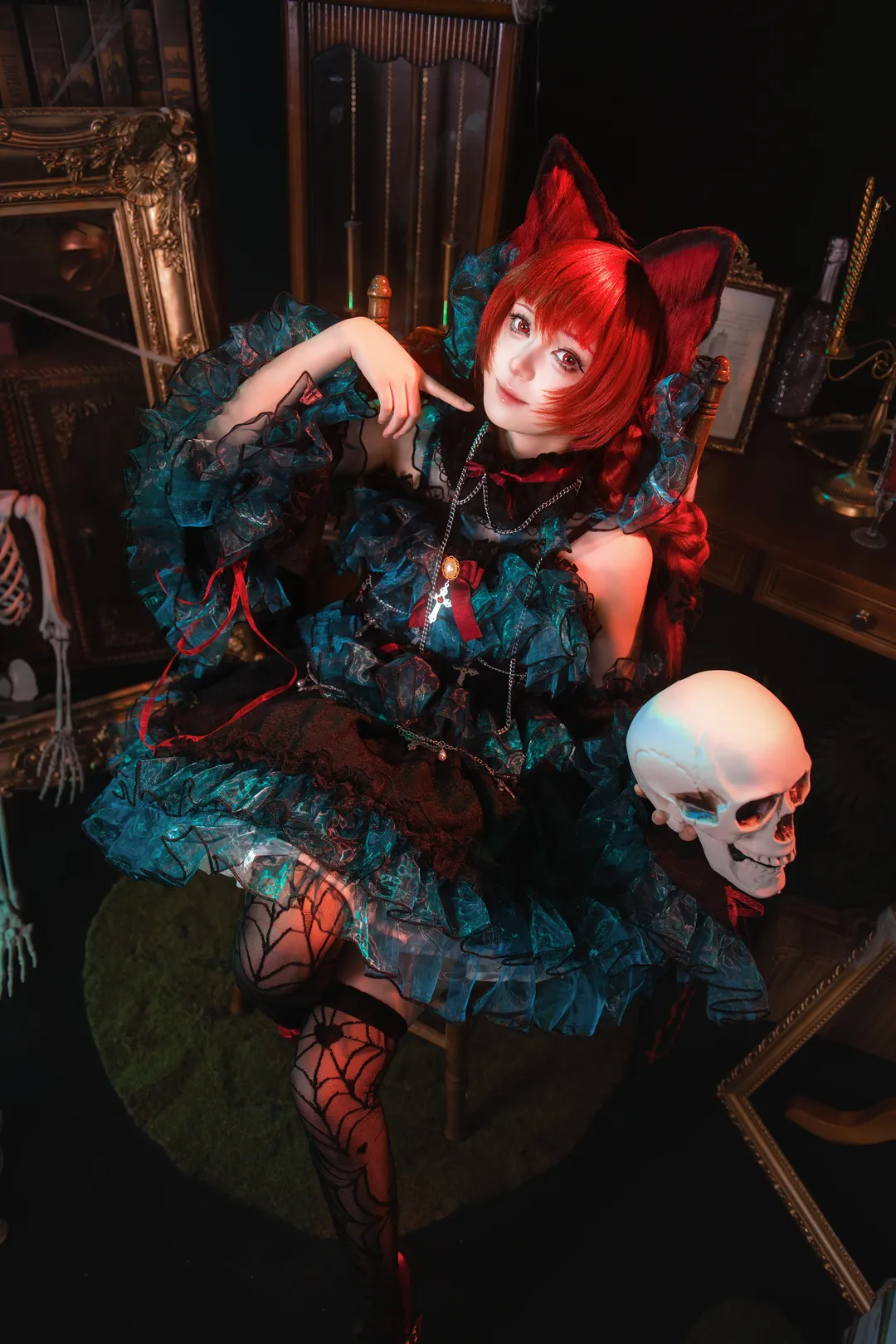 コスプレ, 二次元撮影, 東方Project, ゴシック・ロリータ, 火焔猫燐コスプレ