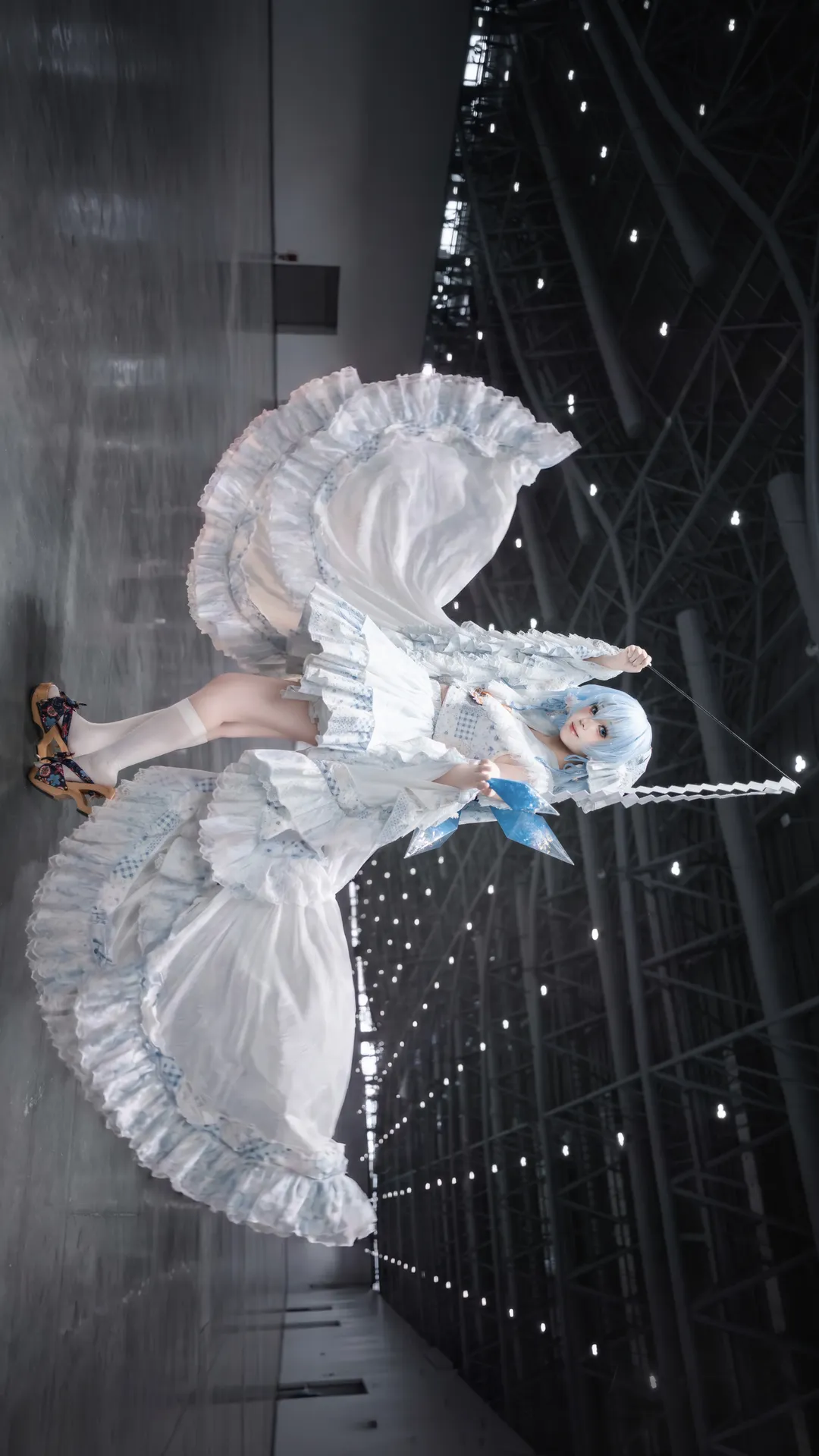 コスプレ, 二次元撮影, 東方Project, チルノコスプレ, 霧の神社 - 4枚目
