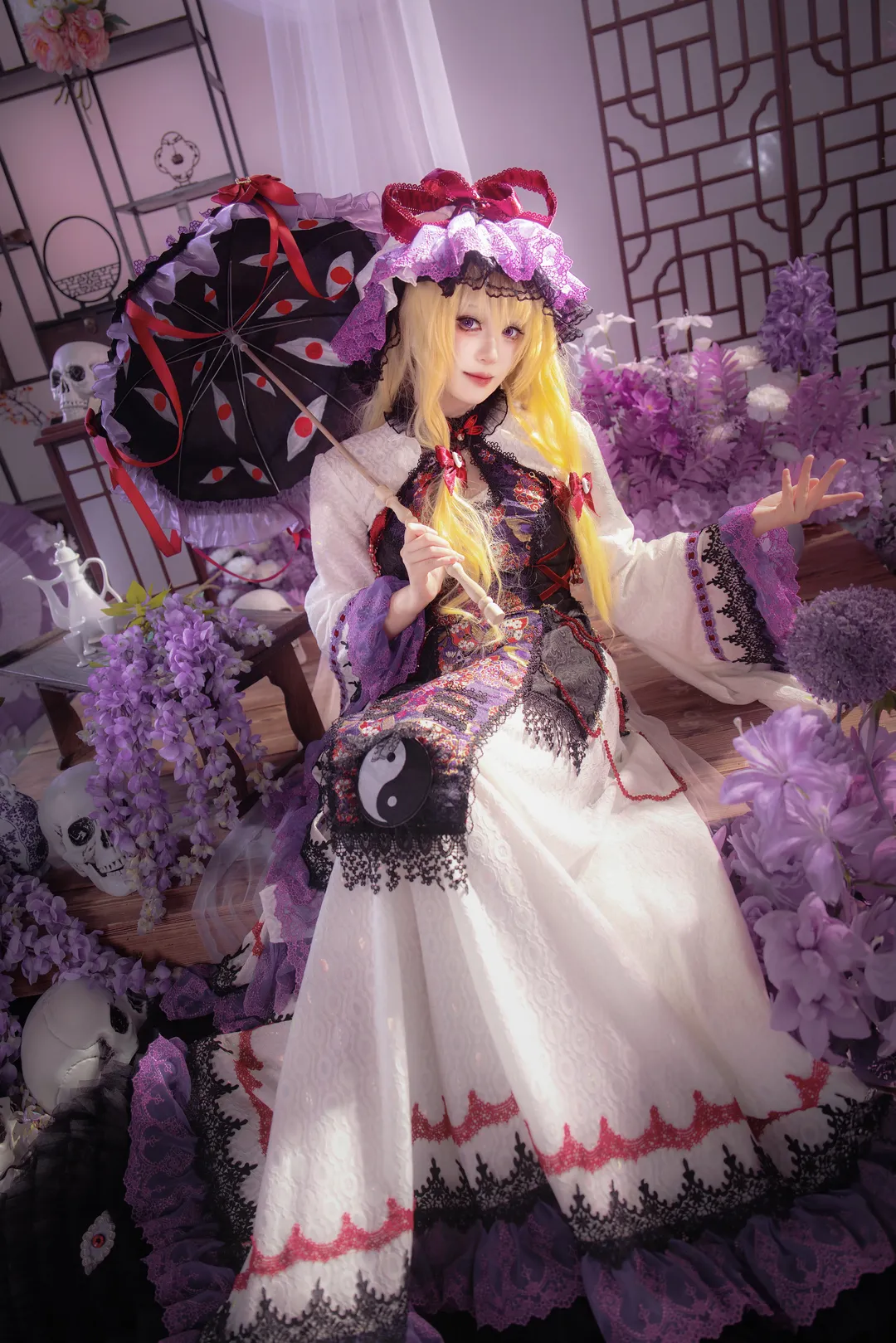 东方Project, 漫展cosplay, 哥特风cos, 八云紫cos, 和风洋装 - 第1张