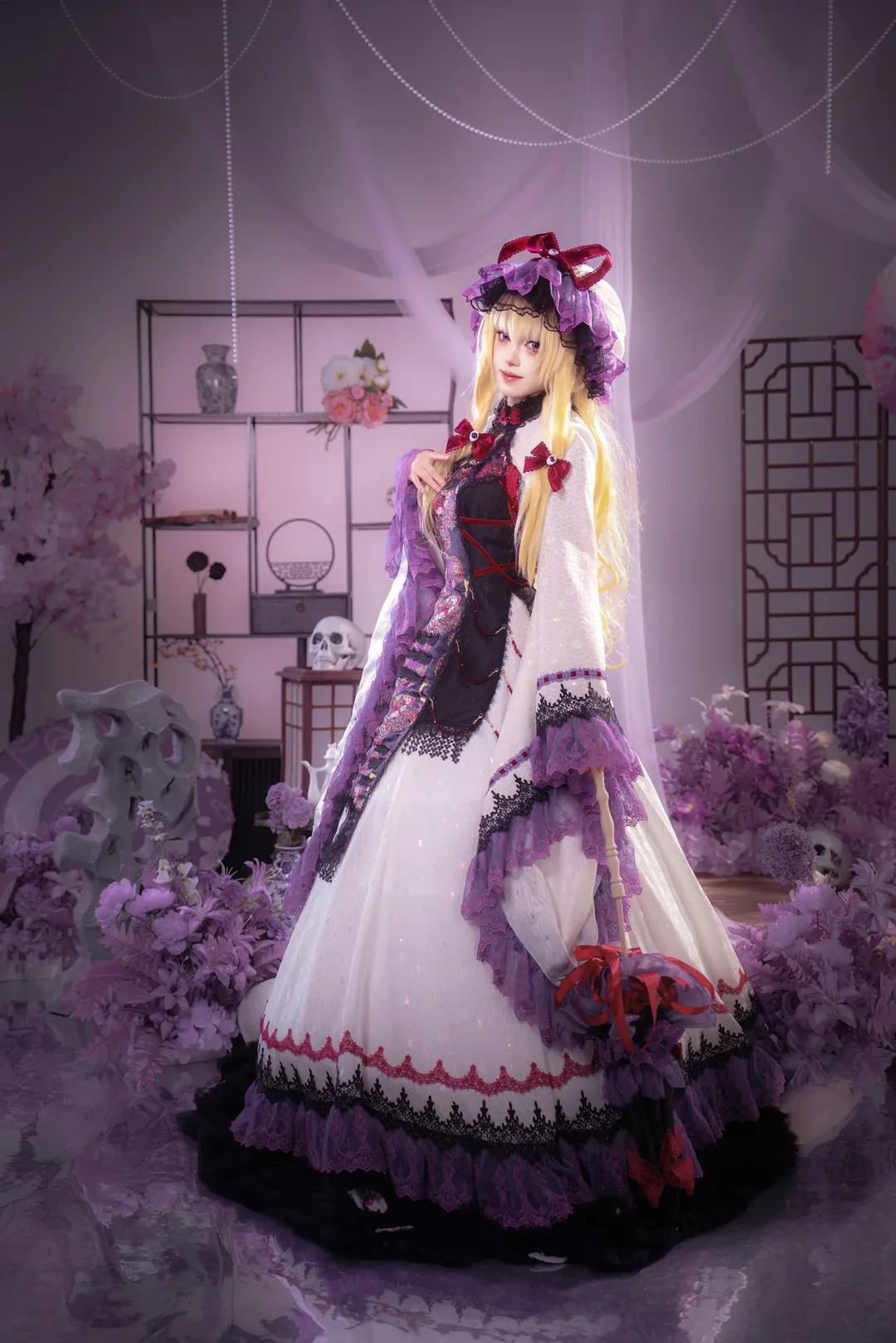 东方Project, 漫展cosplay, 哥特风cos, 八云紫cos, 和风洋装