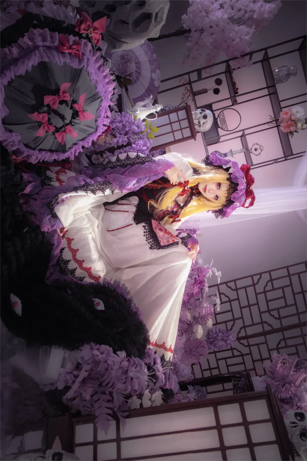 东方Project, 漫展cosplay, 哥特风cos, 八云紫cos, 和风洋装 - 第7张